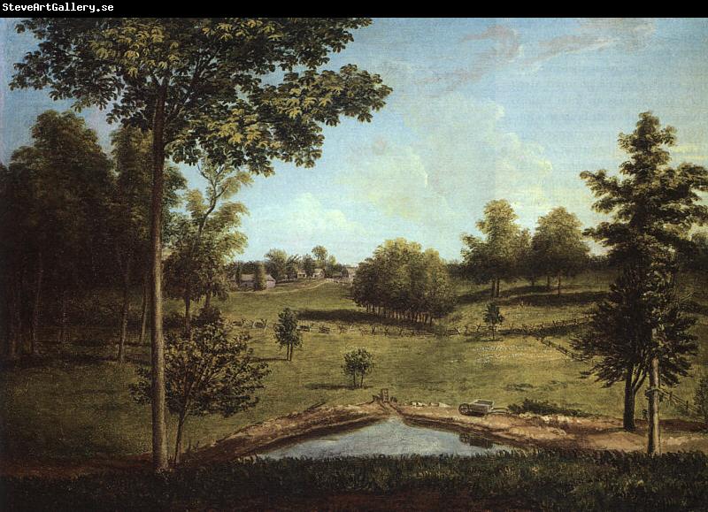 Charles Wilson Peale Landscape Looking Towards Sellers Hall from Mill Bank